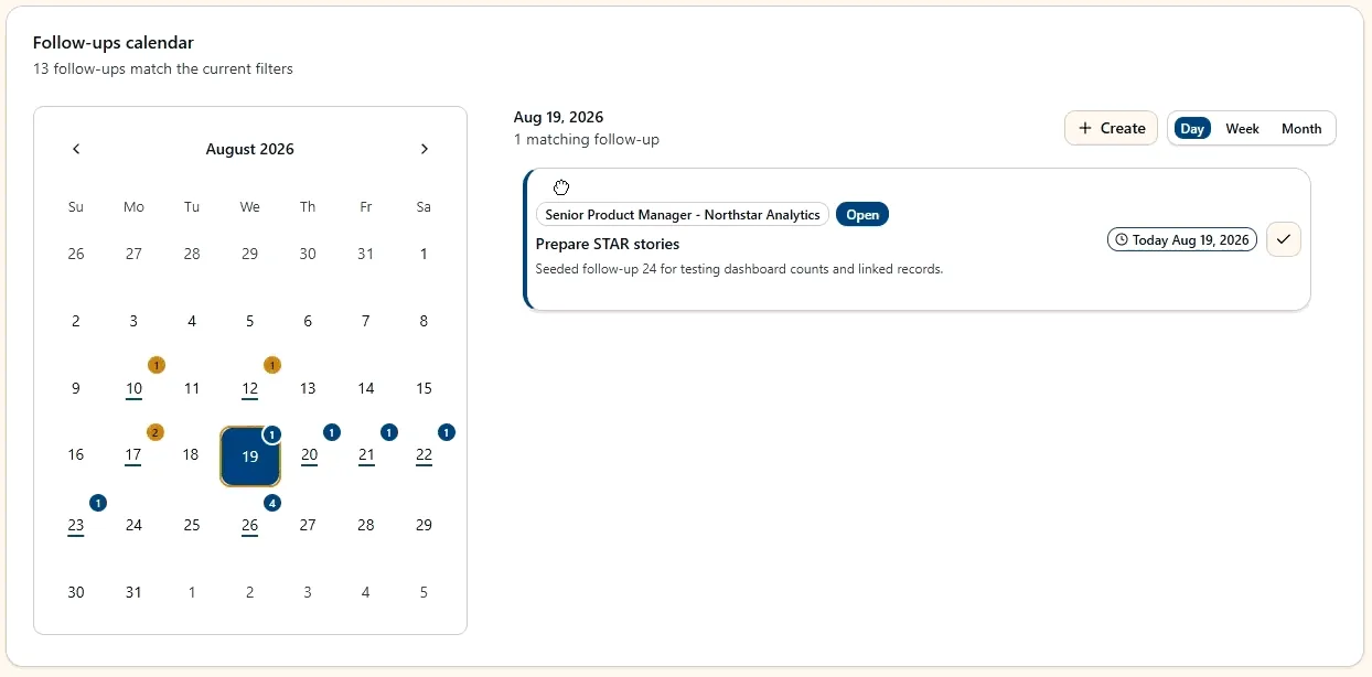 Career Development Hub Calendar Scheduling