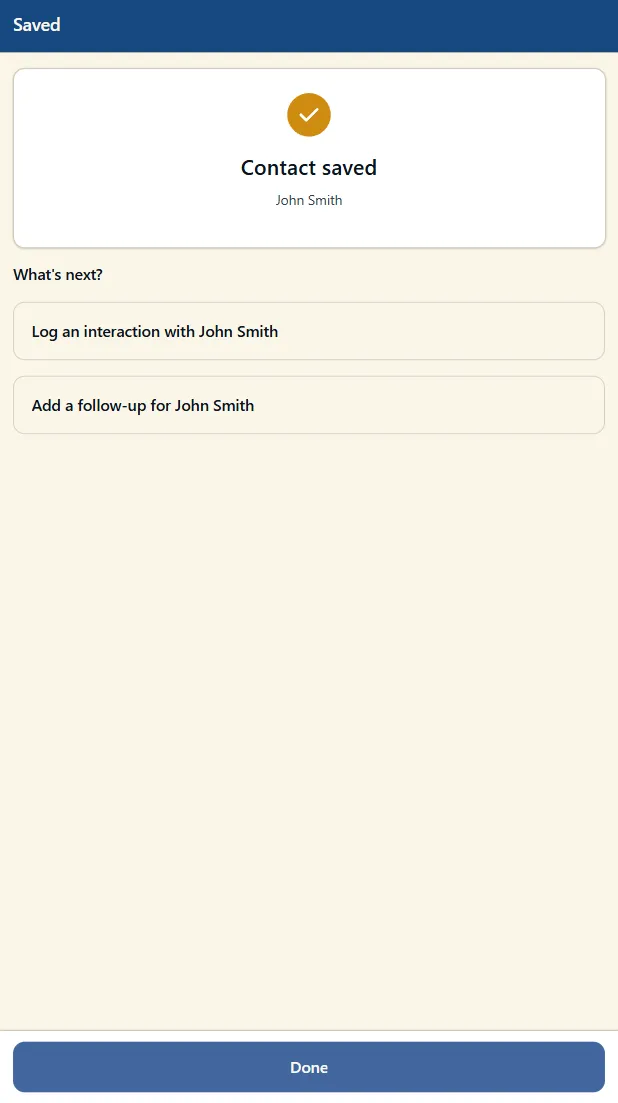 Career Development Hub Mobile New Record Workflow