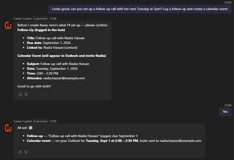 Career Copilot Example Chat