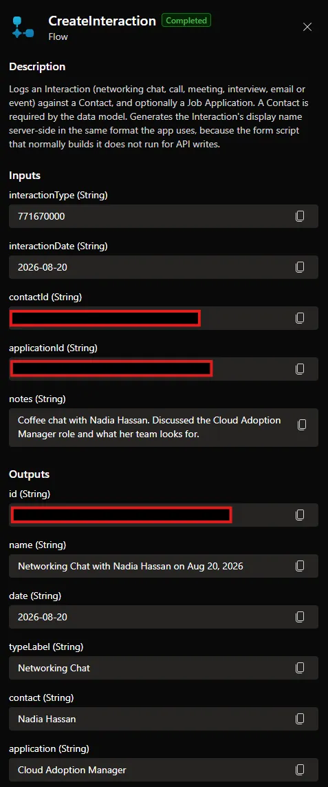 Career Copilot Workflow Example