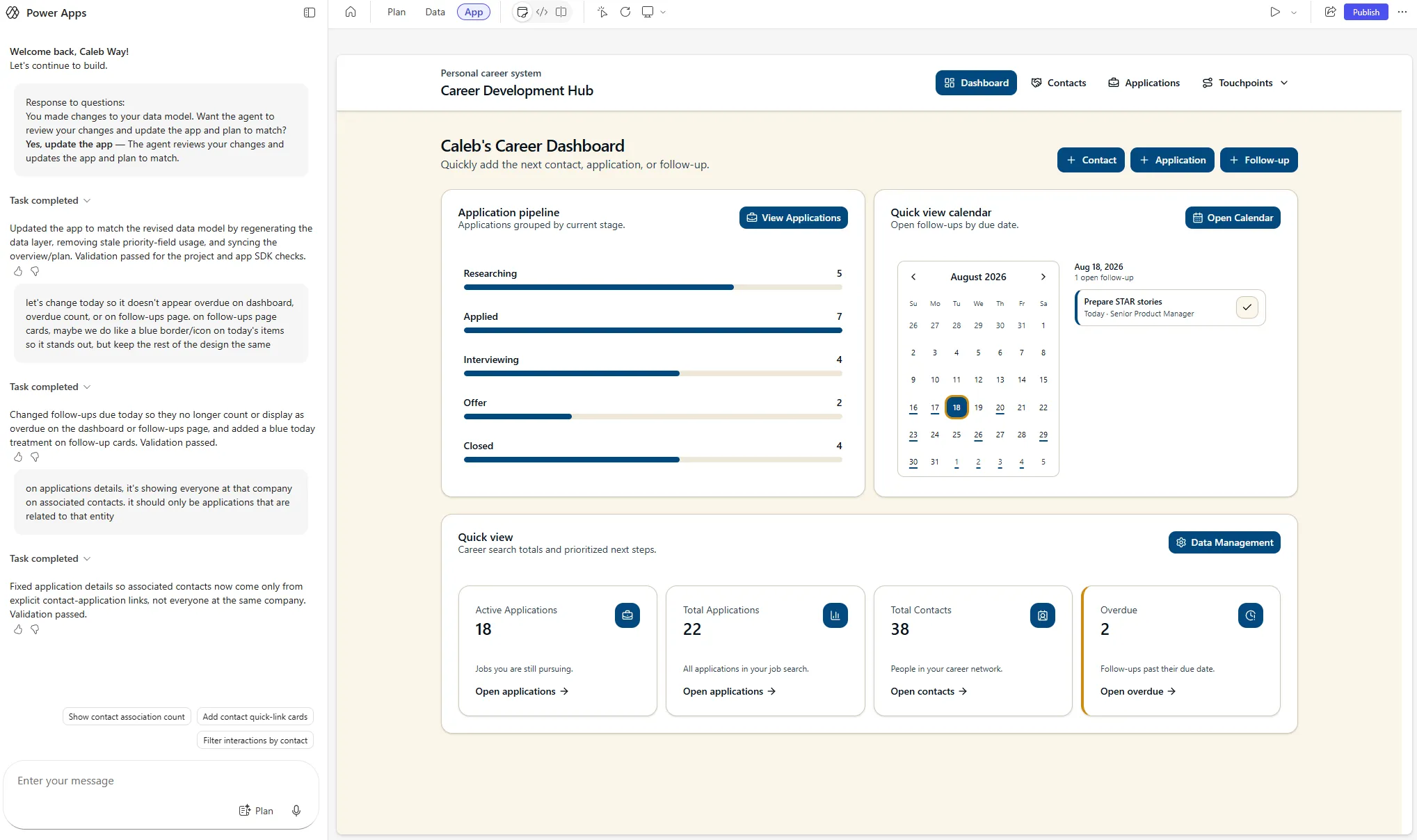 Power Apps Vibe Interface